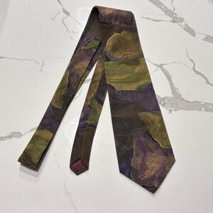 Vintage 90s Metropolis Men’s Polyester Necktie Tie Colorful Abstract USA Made